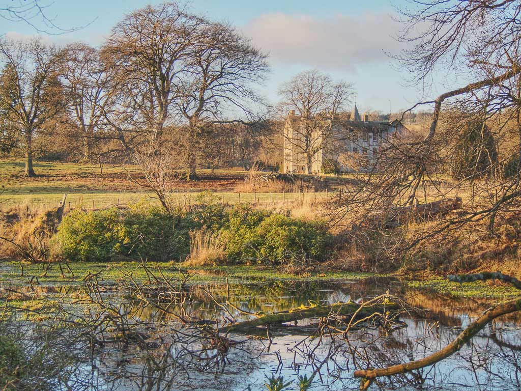 Bamffscapes-3 Bamff House from a beaver pond. Image from bamff.co.uk/gallery